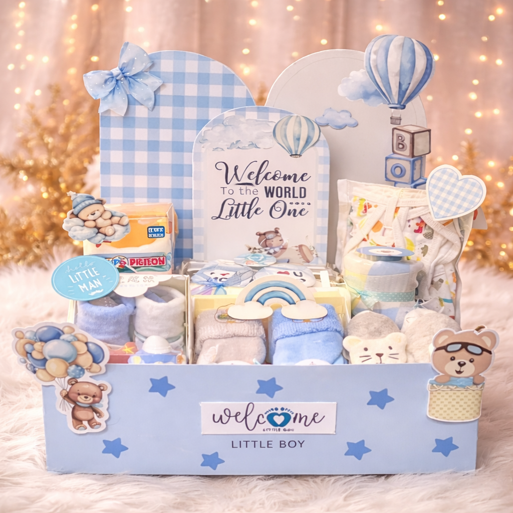 Welcome Little Boy Premium Baby Gift Hamper