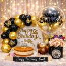 Luxury Birthday Surprise Hamper for Dad – Premium Cake, Balloon & Flower Celebration Gift