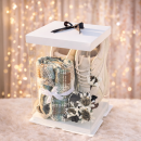 Luxury gift box with sneakers and bouquet