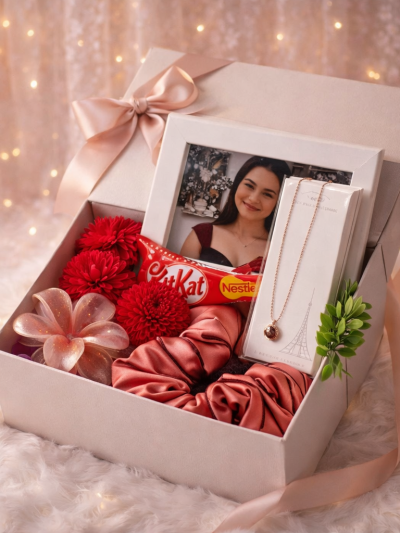 Elegant gift box with thoughtful surprises